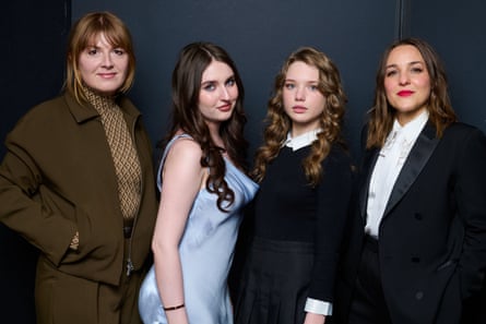 Miriam Battye, Marni Duggan, Galaxie Clear and Molly Manners at a photoshoot for Extra Geography.