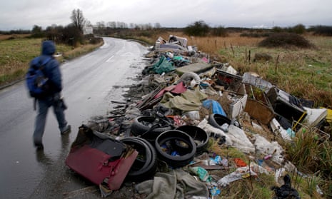 A fly-tipping site