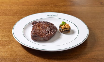 ‘Served medium, rather than medium rare as requested’: rib-eye steak.