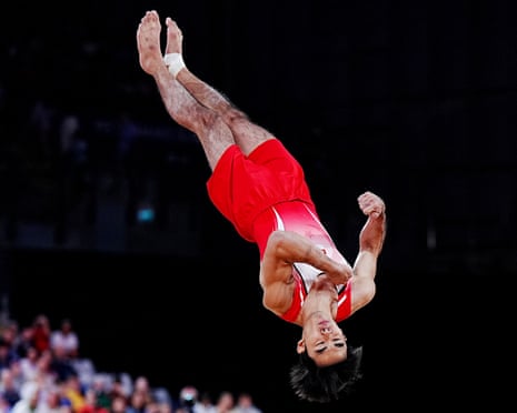 Asher Pua of Singapore competes in the men’s artistic gymnastics on day one of the Commonwealth games in Glasgow.