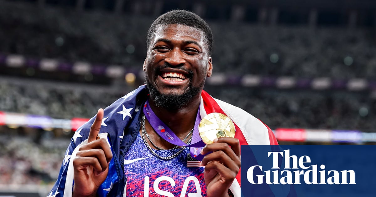USA’s Cordell Tinch goes from toilet paper factory to 110m hurdles world champion