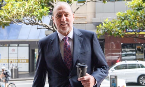 Former Hillsong pastor Brian Houston arrives at the Downing Centre local court in Sydney.
