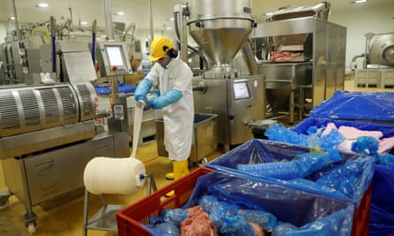 Meat being processed at a Cranswick plant in Milton Keynes.