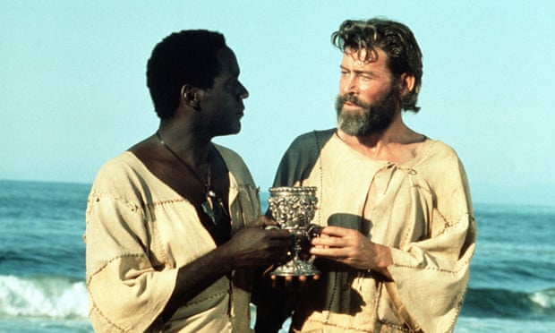 Savage philosophy … Richard Roundtree (left) in the title role of Man Friday (1975) with Peter O’Toole as Robinson Crusoe.