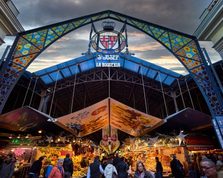 Tourists crowd La Boquería market, one of the most visited food and drink hotspots in the Catalan capital.