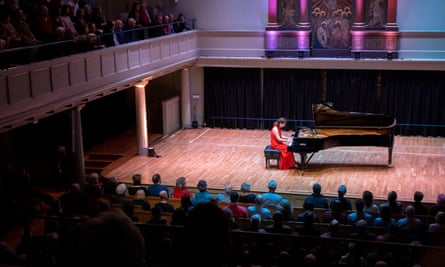 Angela Hewitt performing at St George’s concert hall in Bristol.