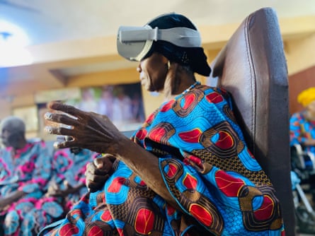 Few of the home’s residents receive visits from family, making the VR sessions a valuable form of interaction and activity.