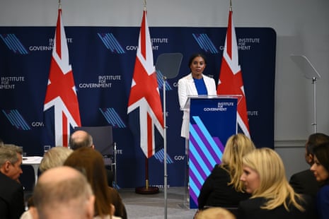 Kemi Badenoch speaking at the IfG