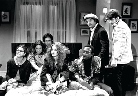 The founding cast members of Saturday Night Live included (left to right) Radner, Jane Curtin, Chevy Chase, Laraine Newman, Garrett Morris, John Belushi and Dan Aykroyd