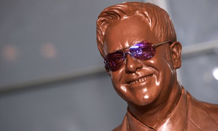 A chocolate effigy of Sir Elton John at Madame Tussauds in 2015.