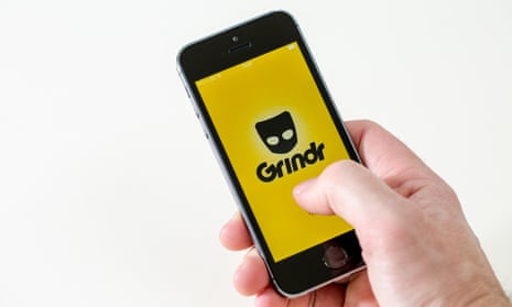 The popular gay dating app Grindr.