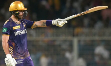 Phil Salt celebrates his 50 for Kolkata Knight Riders