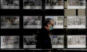 An estate agent in the Knightsbridge area of central London, Wednesday.
