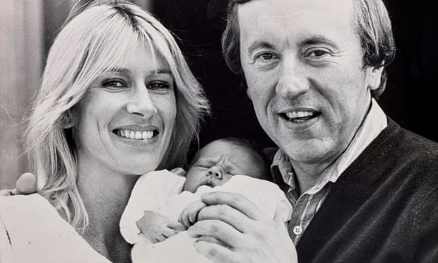 Sir David Frost with his wife Carina and son Miles as a newborn.