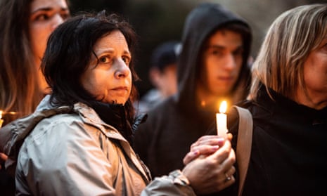 A vigil outside the Tree of Life synagogue in Pittsburgh