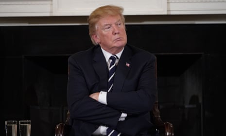 Donald Trump takes part in a listening session on 21 February 2018 on gun violence with teachers and students of the Parkland, Florida, high school that was the scene of a mass shooting.