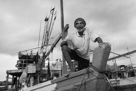 The captain of one boat who has been a fisherman his entire life and has a crew of five. Negombo Fish Market, Sri Lanka.