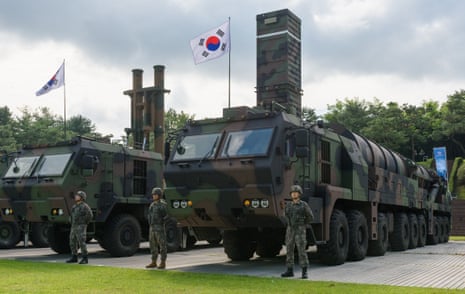 South Korea's military displays its ballistic missiles in September 2025. Donald Trump ordered the Pentagon to scale back joint exercises with South Korea because North Korea had been ‘unthreatening’.