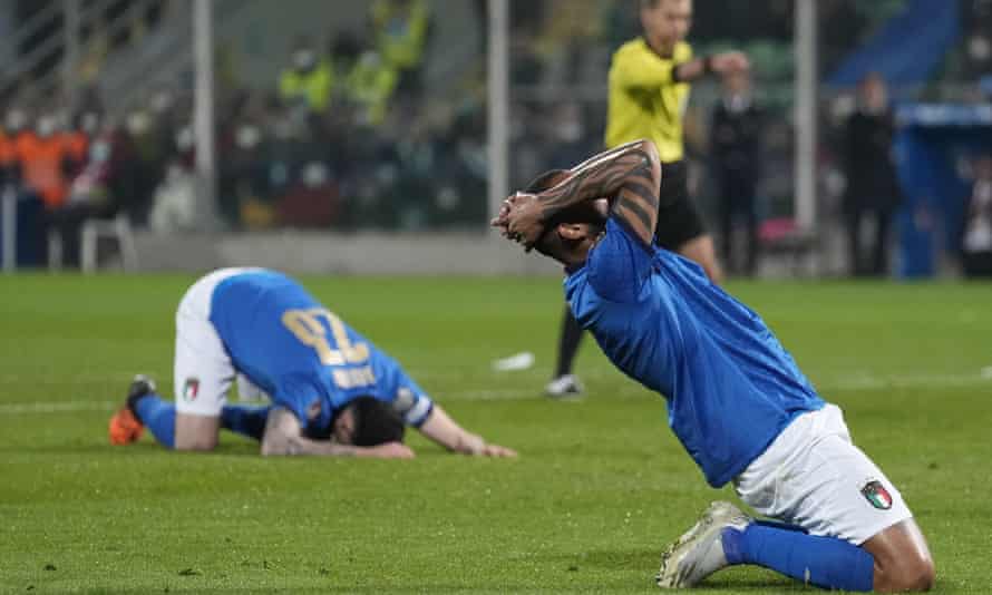 Italy’s World Cup nightmare reminds Gareth Southgate of England lows | England 1 Italy’s 1-0 defeat to North Macedonia in their World Cup playoff semi-final has sent shockwaves through world football