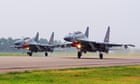 Chinese jets fly sorties over Taiwan strait in show of force as US delegation departs