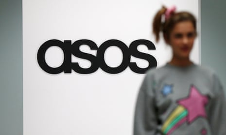 A model at an in-house catwalk at the Asos headquarters