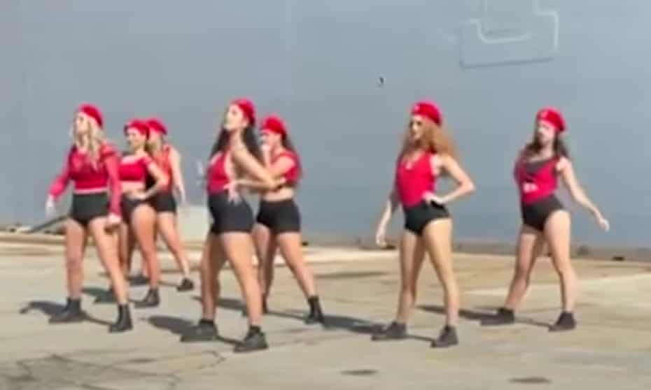 101 Doll Squadron dancers perform at the navy event in Sydney