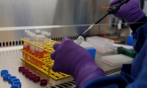 A scientist at the GSK research centre in Stevenage