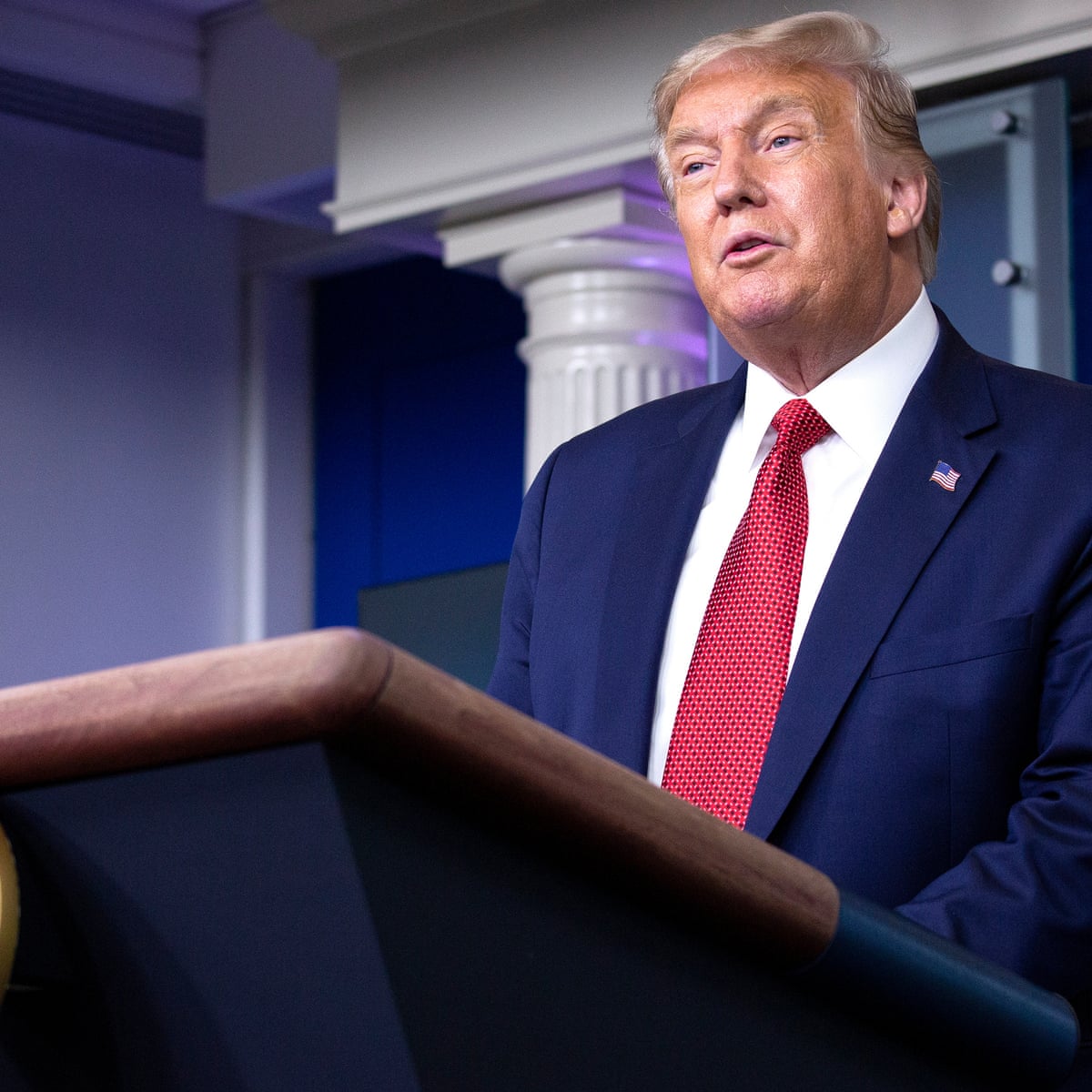 Secret Service Escorts Trump From Press Briefing After Shooting Outside White House Us News The Guardian