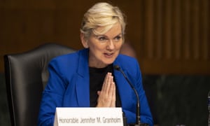 Former Michigan Governor Jennifer Granholm testifies before the Senate Energy and Natural Resources Committee during a hearing to examine her nomination to be Secretary of Energy.