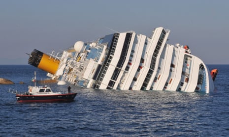 The Costa Concordia lies stricken off the shore of Giglio in January 2012.