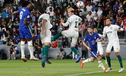 Romelu Lukaku heads Chelsea in front in the Club World Cup final.