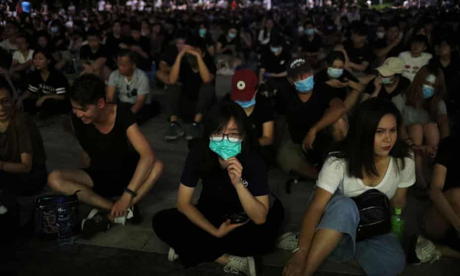 A rally against police brutality in Hong Kong on Sunday. China says what happens in the city are an ‘internal affair’.