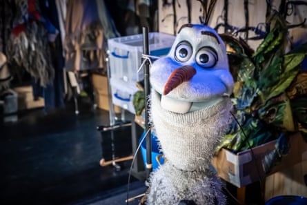 Olaf, behind the scenes.