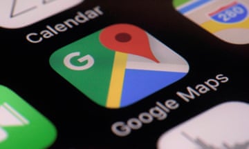Google Maps app on a smartphone