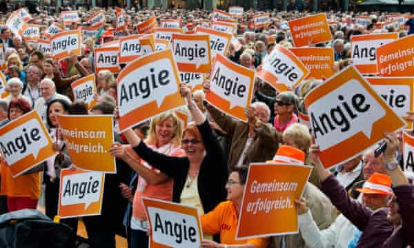 anhängare av Angela Merkel vid det tyska federala valet 2013
