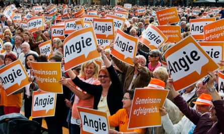Supporters of Angela Merkel at the German federal elections of 2013
