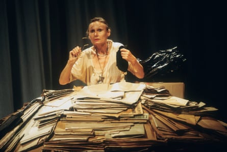 Angela Pleasence as Winnie in Happy Days by Samuel Beckett in Edinburgh, 1995.