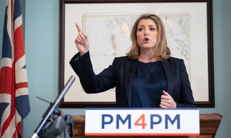 Penny Mordaunt with a ‘PM4PM’ sign