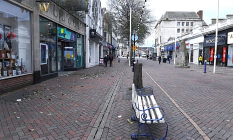 Empty central Eastbourne during lockdown.