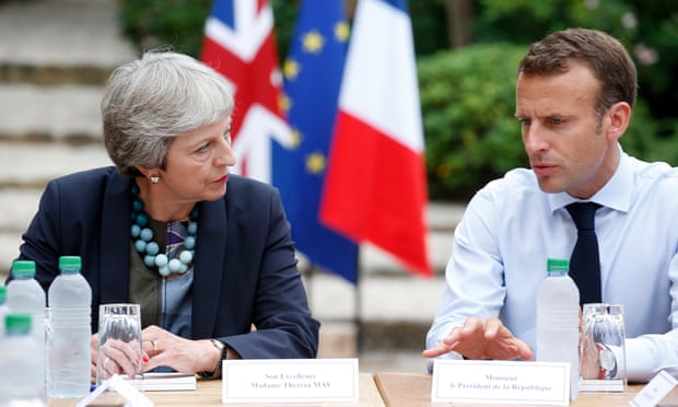 Theresa May flew to Emmanuel Macron’s holiday home at Fort de Bregancon to try to win him over.