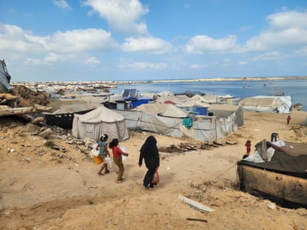 A tent camp in Gaza City