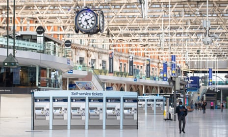 An empty Waterloo station in London, pictured during the April lockdown