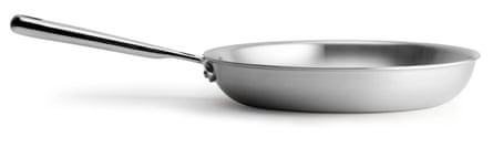 a silver pan