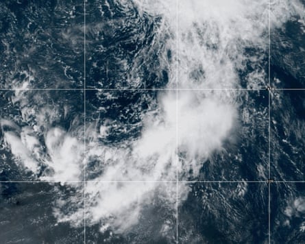Tropical Storm Gabrielle gathers pace in the ocean.