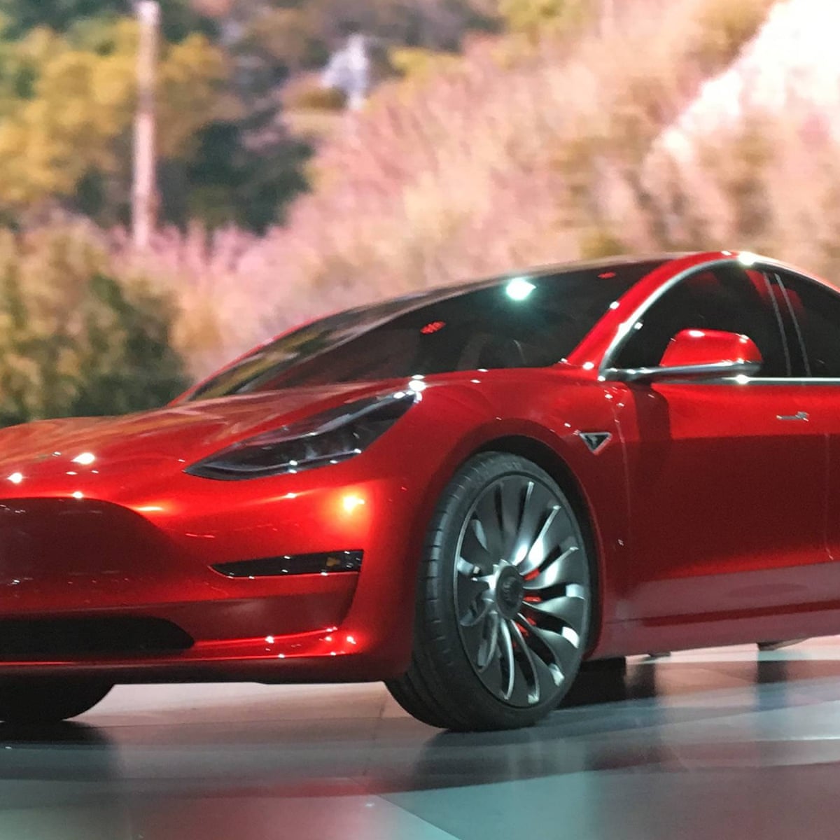 Elon Musk Tesla Model 3 To Roll Off Production Line Two Weeks Early Tesla The Guardian