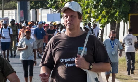 Wayne Lotter taking part in a Walk for Elephants in Dar es Salaam early this year.