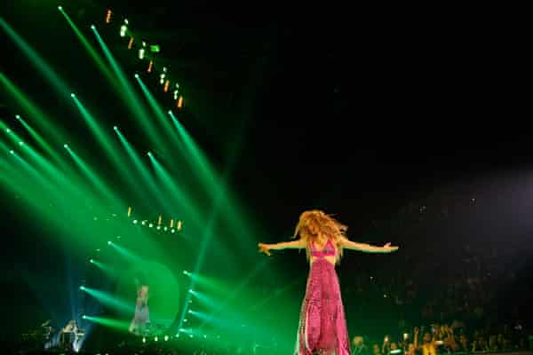 Palpable joy ... Shakira in concert.
