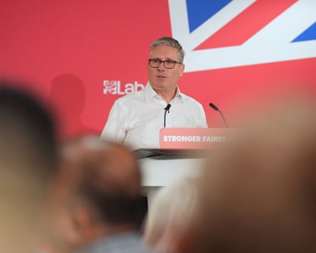 Keir Starmer delivers a speech on Monday.