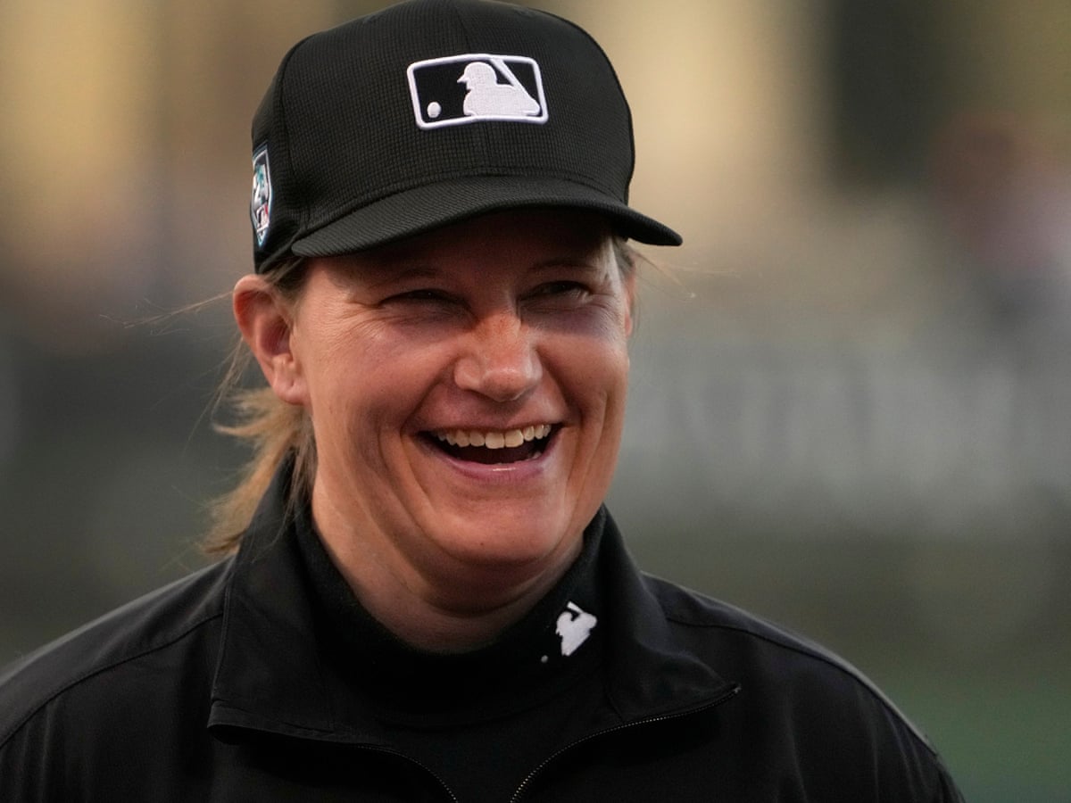 Jen Pawol becomes first woman to umpire spring training game since 2007 |  MLB | The Guardian