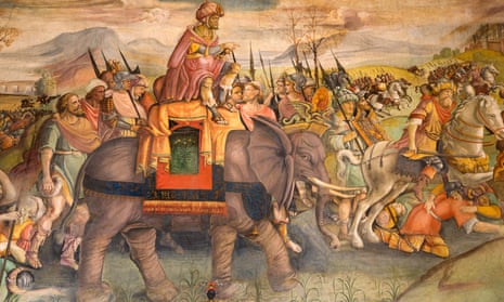 Painting of Hannibal on an elephant